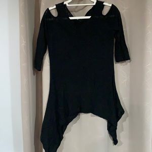 Sheer cold shoulder top